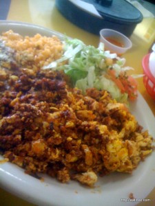 Viva Mexico in Orange, Huevos Con Chorizo (Eggs with Chorizo Sausage)
