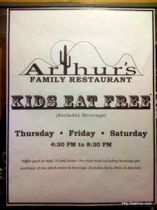 Arthur's Kids Eat Free!
