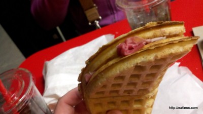 Bruxie Waffle Sandwich with Prosciutto and Gruyere